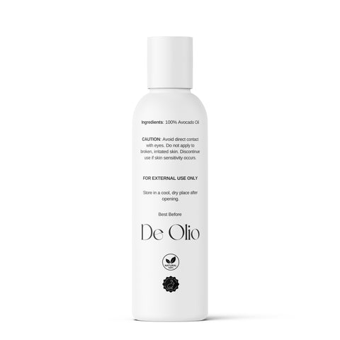 De Olio | Avocado Oil | 100% Pure and Natural | Cold Pressed | Skin & Hair | Carrier Oil | Massage Oil