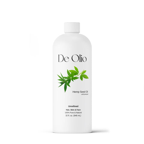 De Olio | Hemp Seed Oil | Unrefined | Pure & Natural | Carrier Oil | Skin, Face & Hair | Soap Making | Cold Pressed