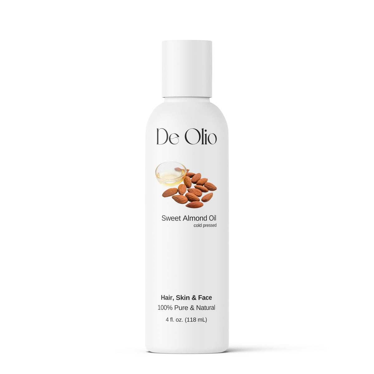 De Olio | Sweet Almond Oil | 100% Pure and Natural | Cold Pressed | Refined |100% Pure Moisturizing Oil | Skin, Hair & Face | Carrier Oil | Soap Making