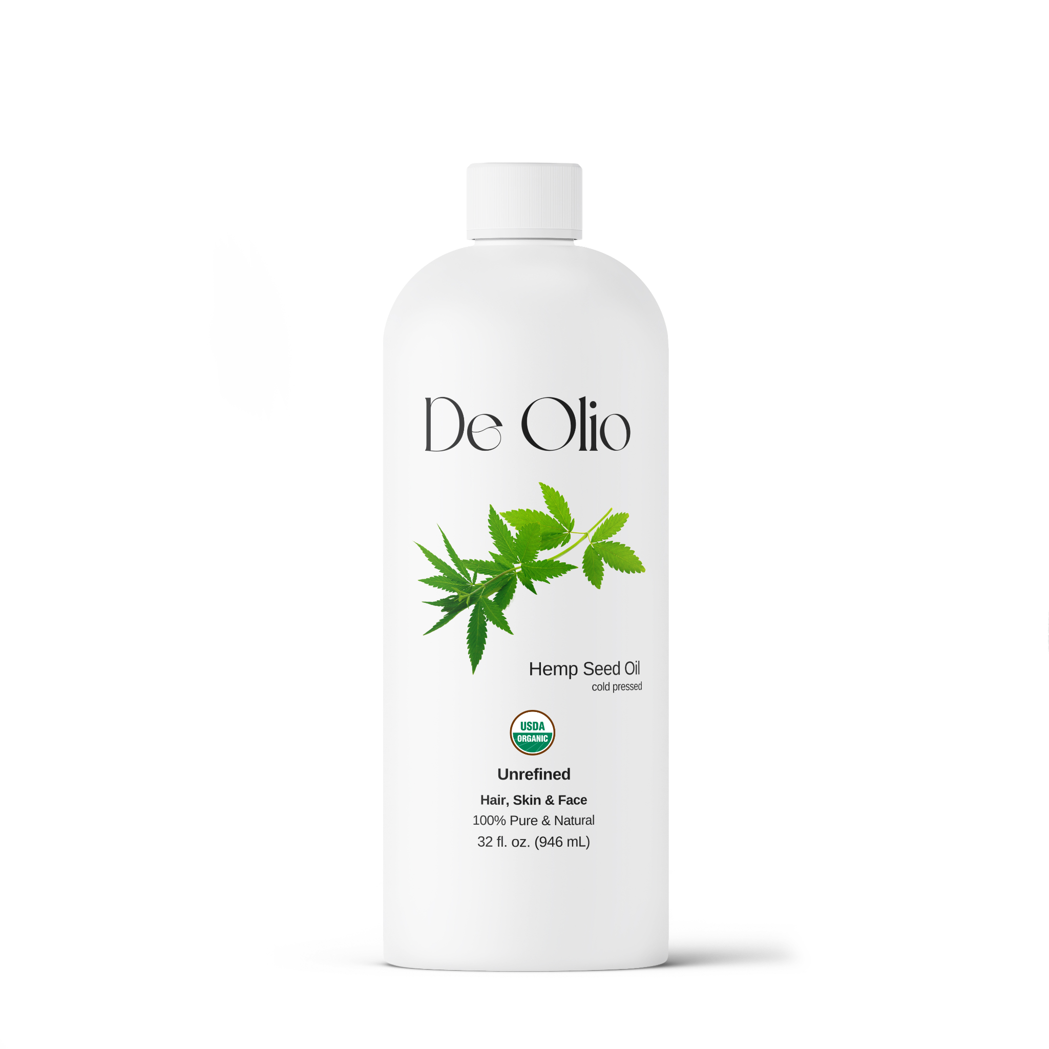 De Olio | Hemp Seed Oil | Organic | Pure & Natural | Carrier Oil | Skin, Face & Hair | Soap Making | Cold Pressed